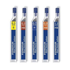 STAEDTLER 스테들러 마스 마이크로 카본 250 샤프심, 0.3-HB