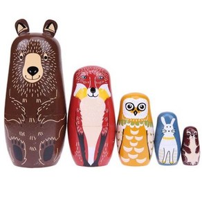 러시아인형 딸기 인형 나무 눈사람 러시아어 중첩 크리스마스 선물 날, matyoshka doll 6, 1개