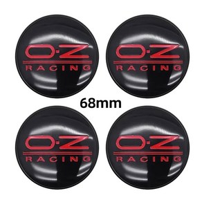 림 커버용 자동차 휠 센터 허브 캡 OZ 로고 배지 엠블럼 외부 스타일링 액세서리 56mm 60mm 65mm 68mm 4 개, 4개, [14] 68mm Black Red