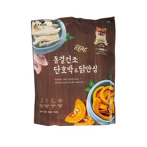 리얼 동결건조 단호박&닭안심 200g 반려동물 강아지간식 국내생산 국내산 장건강 근력강화, 1개