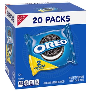 미국 나비스코 오레오 초콜렛 샌드위치 쿠키 멀티팩 20개입. Oeo Chocolate Sandwich Cookies Multipack 20ct, 18개