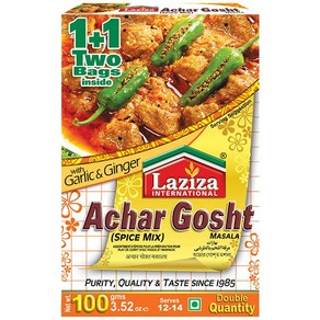 LAZIZA ACHAR GOSHT MASALA 아차르고스트 마살라 100G/1PACK, 100g, 1개