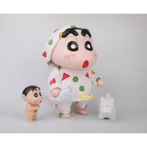 Palm tee 짱구 코끼리 모형 피규어 잠옷 짱구 42CM, 화이트짱구, 1개, 2024년 신상+모자