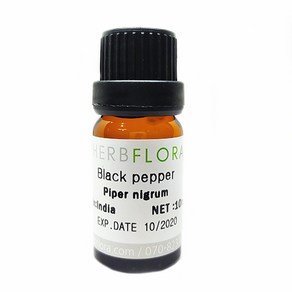 허브플로라 블랙페퍼 에센셜 오일 ( Black peppe E.O), 10ml, 1개