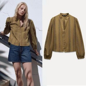 자라 가을 자수 셔츠 블라우스 zara 2컬러