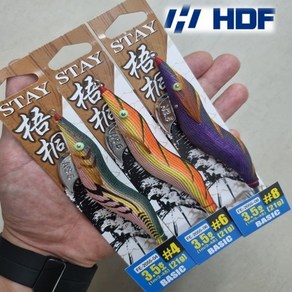 [HDF 해동] 스테이 오동목 무늬오징어 에기 3.5호, 쉘로우, 06, 1개