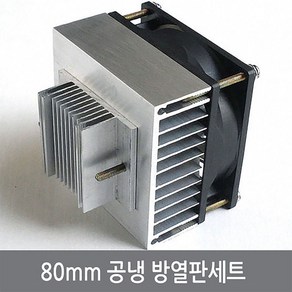 싸이피아 CPM 열전소자 공냉 80mm 방열판 냉각팬세트 쿨러 냉각, 1개