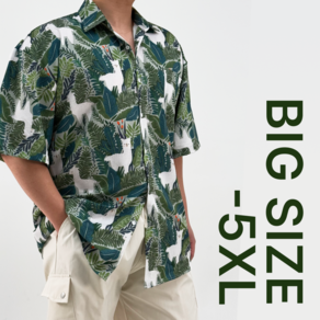 [XL-5XL]블루제이 빅사이즈 하와이안 반팔 셔츠 2종