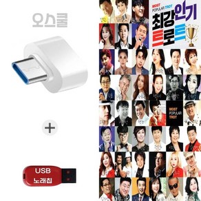 (GG) USB 노래칩 + C 타입젠더 최강인기트로트 100곡