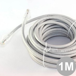 CAT6 UTP 기가비트 랜케이블 1M (그레이) CM601-01, 1개