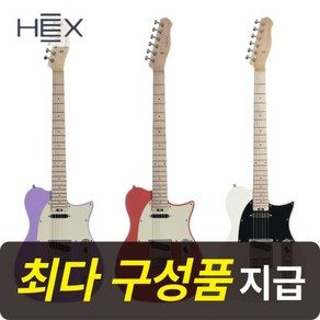 [최다구성품지급] 헥스 T100 / 입문용 일렉기타/ 텔레케스터 바디 / 신형헤드, PURPLE(퍼플)