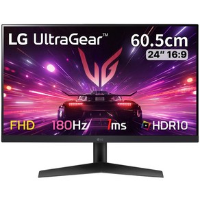 [LG전자 공식인증점] LG 24GS60F 60cm(24인치) FHD IPS 180Hz 1ms 게이밍모니터 울트라기어 HDR 지싱크호환, 60cm