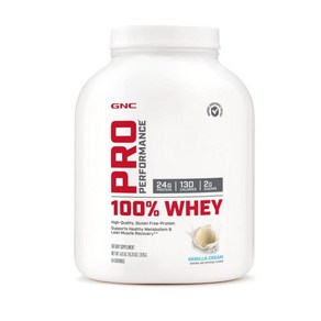 GNC 지앤씨 프로 퍼포먼스 100% 유청 단백질 파우더 바닐라맛 2176g(4.8lb), 1개, 2176g