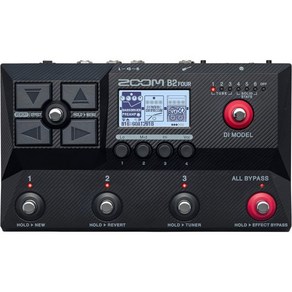 Zoom B2 6개의 DI Box MultiLayered IR Amp Modeling 100개 이상의 내장 효과 Looper Lightweight Audio 인터페이스를 통해