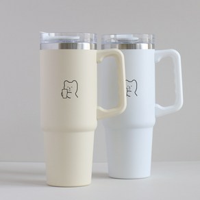 곰돌이 대용량 보온보냉 스텐레스 핸들 텀블러 30oz 900ml