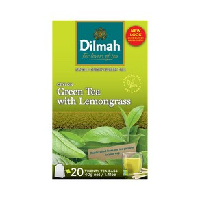 딜마 실론 디카페인 그린티 티백 레몬글라스 Dilmah geen tea 20티백 x 2개, 레몬글라스 그린티 x 2개, 20개입, 2g