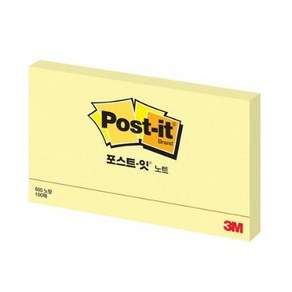 3M 쓰리엠 포스트잇 655 노랑, 100장 X 1개