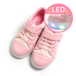 프롬베베 여아용 하퍼 퀼팅 LED 운동화