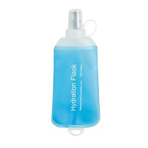 TPU 접이식 물병 등산 소프트 플라스크 블루 스포츠 수분 공급 팩 사이클링, 250ML, 1개