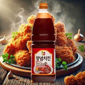 청우 첫맛 양념치킨 매운맛 소스 업소용 치킨 소스 대용량, 4개, 2.1kg