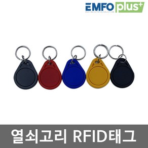 비즈버스 RFID카드 RF 태그 도어락 현관 출입 13.56Mhz 125khz EMFOPLUS, RFID 열쇠고리태그 MF 13.56mhz-회색, 1개