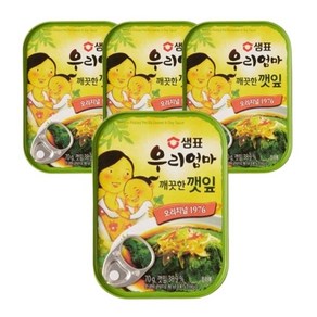 샘표 우리엄마 깨끗한 깻잎, 70g, 4개