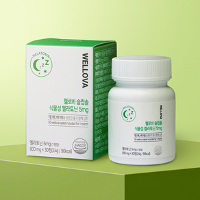 [미국산 프리미엄] 웰로바 슬립솔 식물성 멜라토닌 5mg HACCP 인증, 1개, 30정
