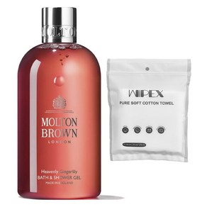 몰튼브라운 헤븐리 진저릴리 배스 앤 샤워 젤 + wipex 퓨어 소프트 코튼 타월 6개입, 1개, 300ml