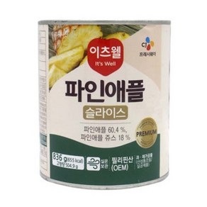 CJ프레시웨이 이츠웰 프리미엄 파인애플 슬라이스 3kg, 6개