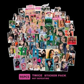 Kpop 스티커 개세트 THE 스티커 2 사이 TWICE 카와이 앨범 1 새로운 82 FEELS 캐릭터, 4) TWICE95PCS