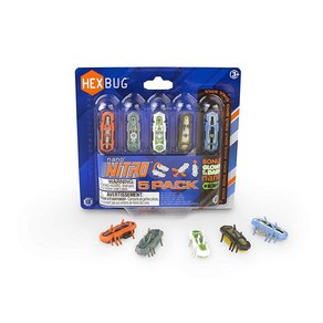 Hexbug HEXBUG 나노 니트로 5팩 진동 기술이 적용된 감각 고양이 및 어린이 장난감 STEM 키트 미니 로봇 만 3세 이상 아동용 배터리 포함 멀티컬러, 이전 버전, 1개