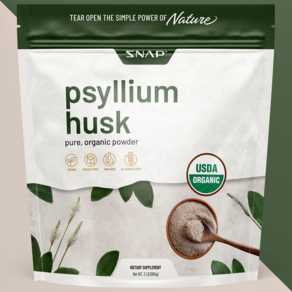 Psyllium Husk USDA Oganic Powde Snap Supplements Suppot Healthy Gut Digestive 796338, 1개, 904g