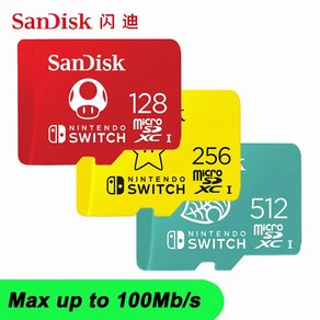 SanDisk 닌텐도 스위치 전용 마이크로 SD 메모리 카드 게임 휴대폰용 SD TF 플래시 마이크로 SD 카드 128GB 256GB 512GB, 4)128G Cad Re, 1개