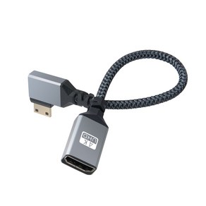 [BD836] Coms 미니 HDMI 변환 케이블 젠더 HDMI F to Mini HDMI M 4K 60Hz UHD 20cm 꺾임형, 본상품선택