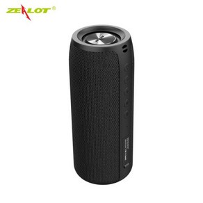 Zealot S51 무선 스피커 야외 휴대용 서브우퍼 스피커 방수 IPX 5 듀얼 페어링 1800mAh, 1) Black  스피커, 없음