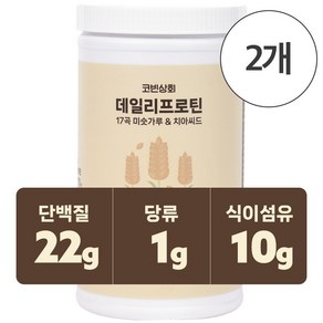 식사대용 단백질 쉐이크 데일리 프로틴, 17곡 미숫가루, 2개, 700g