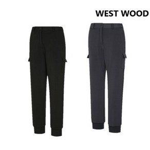 웨스트우드 WESTWOOD 카고디자인과 조거디테일의 여성 다이마루 본딩 조거 오비 팬츠 WM4WTPL528