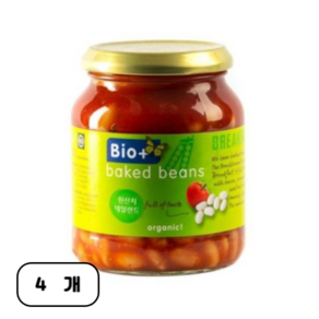 발투센 유기농 베이크드빈, 360g, 4개