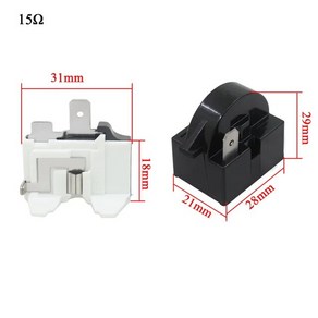냉동고 파츠 부속 소모품 냉장고 ptc 스타터 릴레이 QP2-15 압축기 열 과부하 보호, 01 A