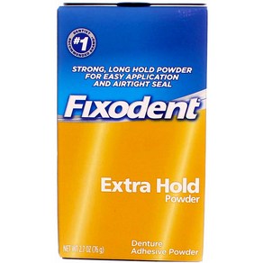 Fixodent 틀니 접착 파우더 엑스트라 홀드, 76g, 1개, 1개입