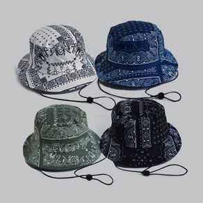 오버핏 페이즐리 버킷햇 모자 등산모자 Ovefit Paisley Bucket Hat