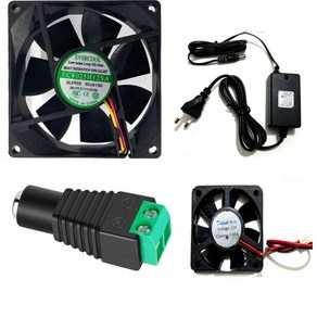 12v 어댑터 DC쿨링팬 쿨러 아답터 냉각모터휀, 12V-DC쿨링팬 (대), 1개