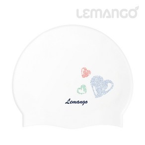 르망고 수영모자(02) LGNSC61004179 버블 하트 화이트(Bubble Heat/White) 실리콘 수모 수영캡, 화이트, 1개