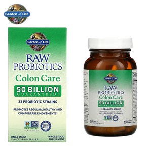 Gaden of Life Raw Pobiotics 가든오브라이프 프로바이오틱스 콜론케어 50빌리언 유산균 30정, 1개