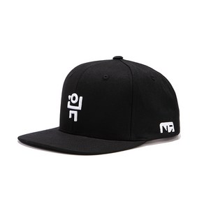뉴즐 심볼 빅 로고 시그니처 스냅백 블랙 화이트자수
