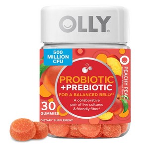 올리 프로바이오틱스 프리바이오틱스 유산균 젤리 Olly Pebiotic and Pobiotic 30정, 1개, 1