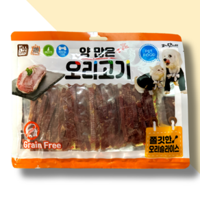 양많은 사사미 강아지 애견 대용량 간식 오리고기 오리슬라이스 300g, 1개