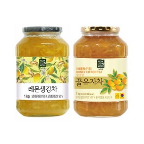 오너클랜 [녹차원] 과일차세트 레몬생강차1KG+꿀유자차1kg, 1, 1개