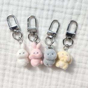 슬로우베베 에이씨 아기토끼 키링 4컬러 후로킹 키홀더 가방 고리 스마트폰 장식 keyring