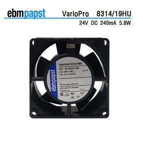 쿨링팬 ebmpapst 80mm DC 24V 240mA 5.8W 8314/19HU, 1개